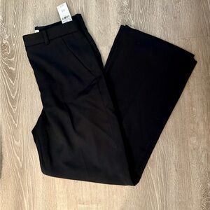 Abercrombie and Fitch Tailored Wide Leg Pant - Black